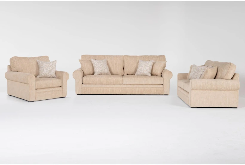 Carina Wicker 3 Piece Sofa, Condo Sofa & Chair Set - 360