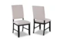 Regent Charcoal Black Side Chair With Back Set Of 2 - Signature