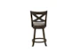 Vincente Grey Swivel Counter Stool With Back Set Of 2 - Back