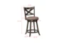 Vincente Grey Swivel Counter Stool With Back Set Of 2 - Detail