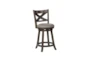 Vincente Grey Swivel Counter Stool With Back Set Of 2 - Front