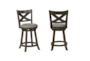 Vincente Grey Swivel Counter Stool With Back Set Of 2 - Signature