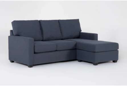Eli Slate Blue Sofa With Reversible Chaise - Main