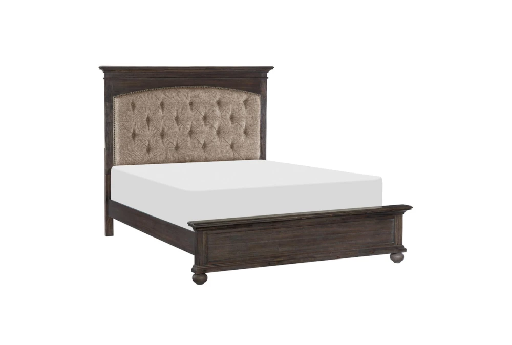 Theron King Wood & Upholstered Panel Bed
