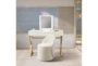 Lystra Swivel Vanity Chair In Textured Cream Fabric - Room