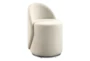 Lystra Swivel Vanity Chair In Textured Cream Fabric - Signature