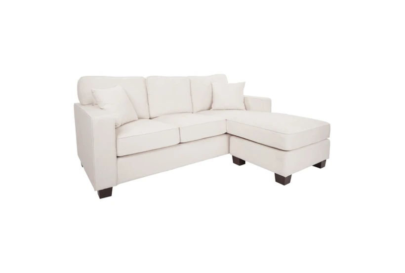 Russell Ivory White Sofa W/Reversible Chaise - 360