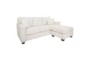 Russell Ivory White Sofa W/Reversible Chaise - Signature