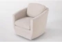 Alder Foam II Chadwick Pearl 33" Chenille Swivel Accent Chair  - Detail