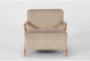 Halsey Oak 30" Tan Velvet Accent Chair - Front