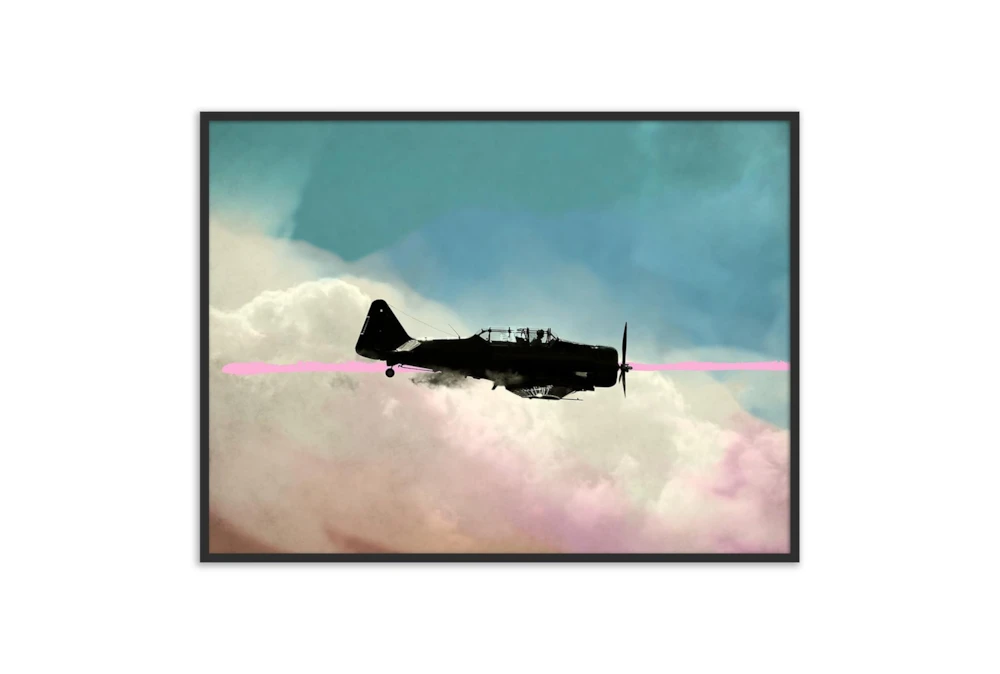 48X36 Fighter Pilot By Coup D'Esprit With Black Frame