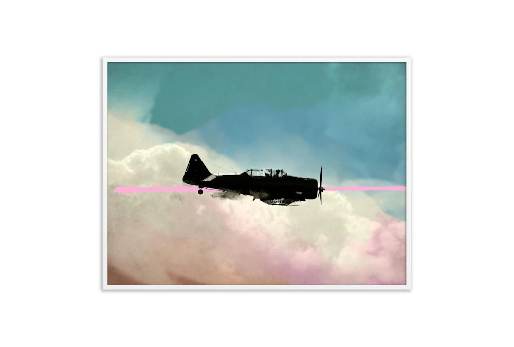 48X36 Fighter Pilot By Coup D'Esprit With White Frame