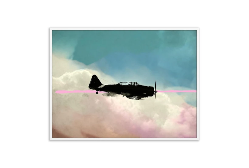 48X36 Fighter Pilot By Coup D'Esprit With White Frame - 360