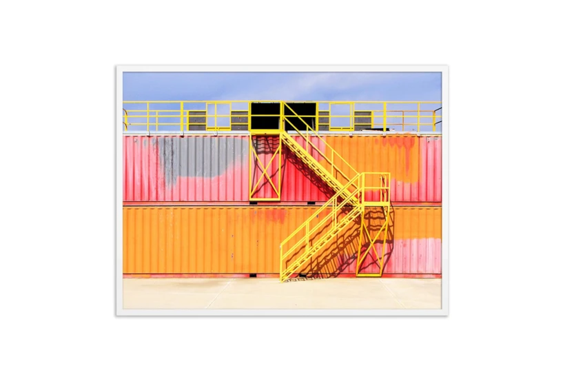 40X30 Rainbow Container By Coup D'Esprit With White Frame - 360