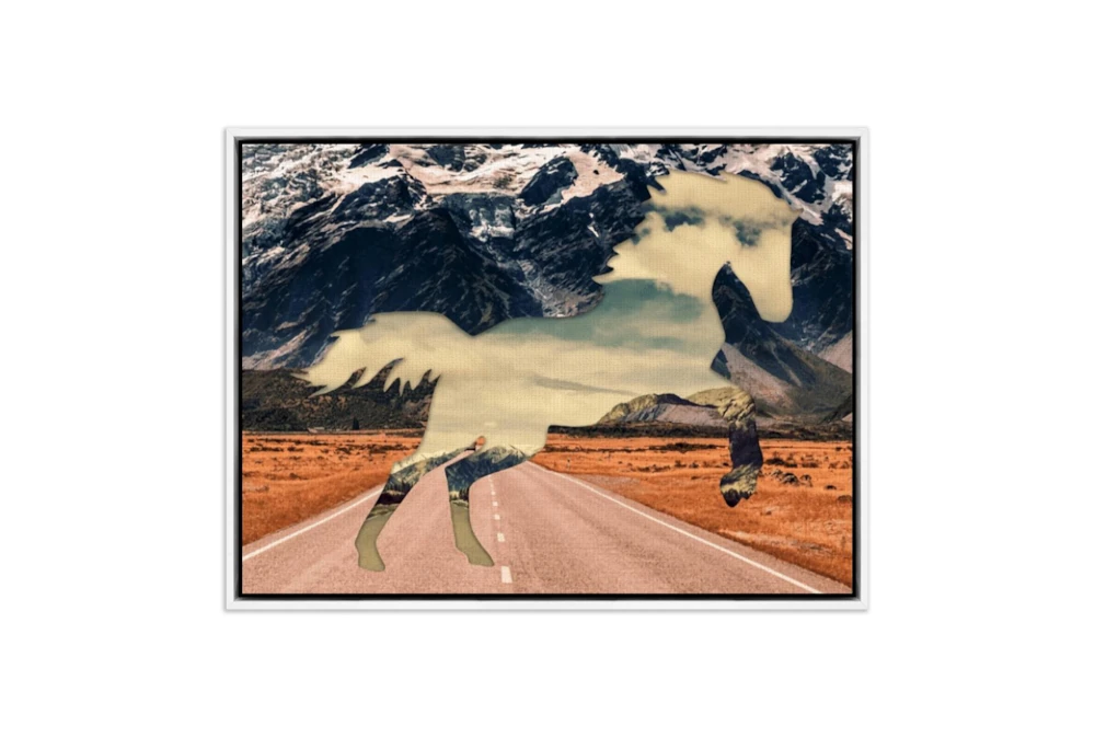 40X30 Mustang Dream Collage By Coup D'Esprit With White Frame