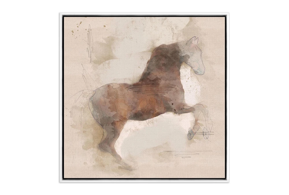40X40 Gallop By Coup D'Esprit With White Frame