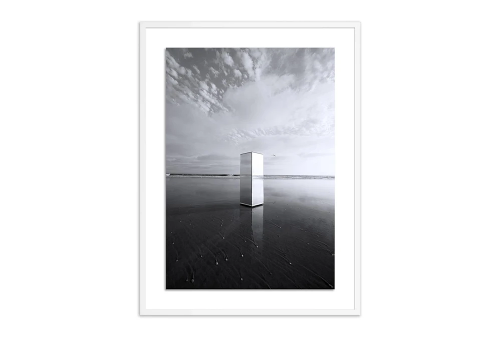 30X40 Mirror 1 By Jeremy Bishop With White Frame