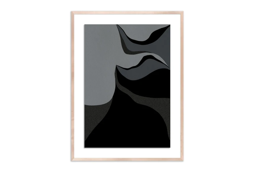 30X40 The Mountains Of Cold By Shatha Al Dafai With Maple Frame - 360