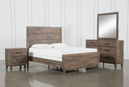 Ranier King Wood 4 Piece Bedroom Set With Dresser, Mirror & Nightstand - Main