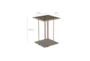 Emmy Brown Metal + Glass Square End Table - Detail