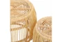 Rattan Oval Nesting Tables - Detail