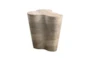 Slab Faux Travertine Tall End Table - Signature