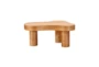 Natural Oak Oval Coffee Table - Front
