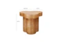 Natural Oak Oval End Table - Detail