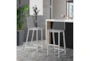 Carva Clear 30" Metal Bar Stool With Back Set Of 2 - Room