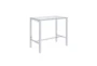 Lori Glass White Counter With Backless Stool Set For 4  - Detail