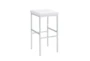 Lori Glass White Counter With Backless Stool Set For 4  - Detail