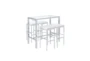 Lori Glass White Counter With Backless Stool Set For 4  - Signature