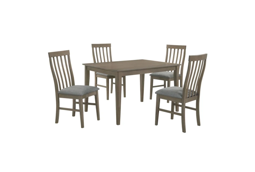 Ashleigh Brown 21" Dining With Slat Back Chair Set For 4 - 360
