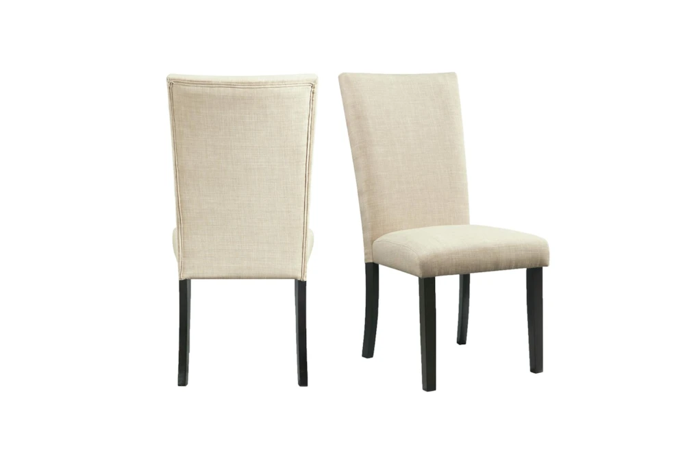 Loretta Upholstered Linen High Back Dining Side Chair Set Of 2 