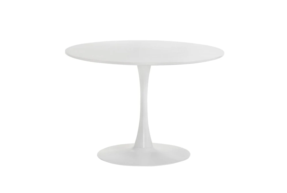 Liza 42" White Round Kitchen Dining Table 