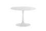 Liza 42" White Round Kitchen Dining Table  - Signature