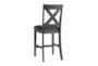 Alex Grey Faux Leather X-Back Counter Stool Set Of 2  - Detail