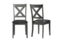 Alex Grey Faux Leather X-Back Dining Side Chair Set Of 2  - Signature