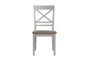 Medford Grey Two Tone 48" Dining With X-Back Chair Set For 4  - Detail