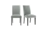 Gian Light Grey Faux Leather Dining Side Chair Set Of 2  - Signature