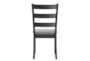 Mona Grey 42" Dining With Ladder Back Chair Set For 4 - Detail