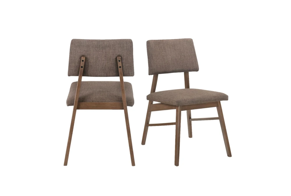 Ronan Brown Upholstered Dining Side Chair Set Of 2 