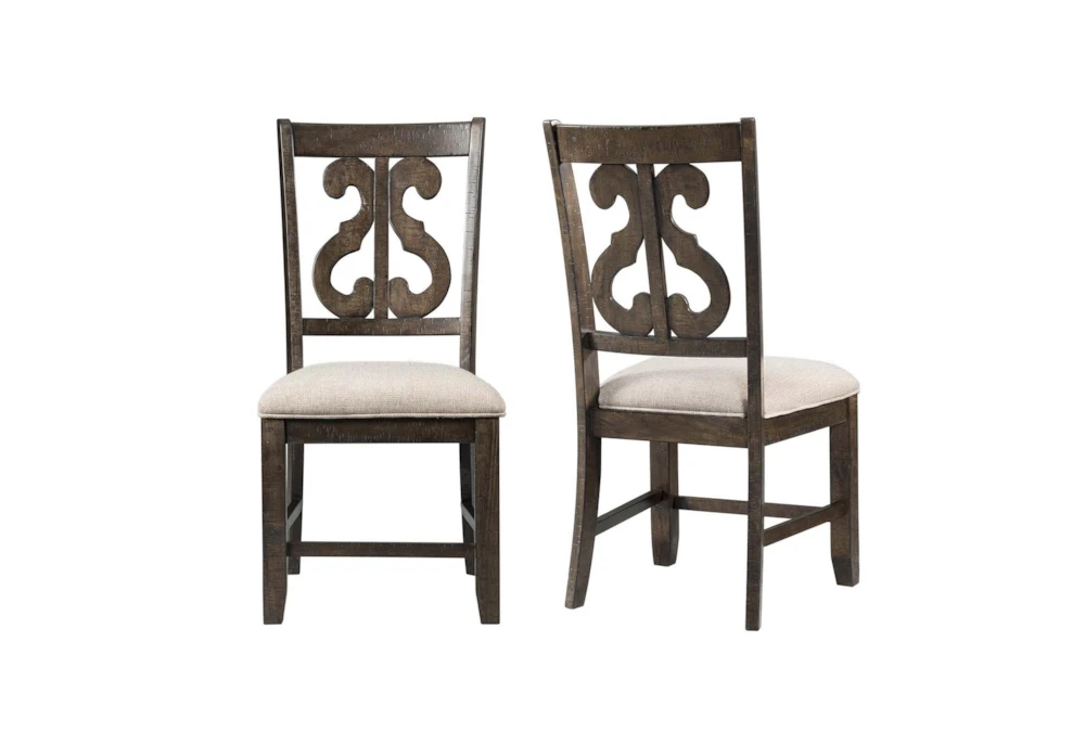 Mumford Walnut Swirl Back Dining Side Chair Set Of 2