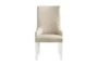 Mumford Upholstered White Parsons High Back Arm Chair Set Of 2 - Detail
