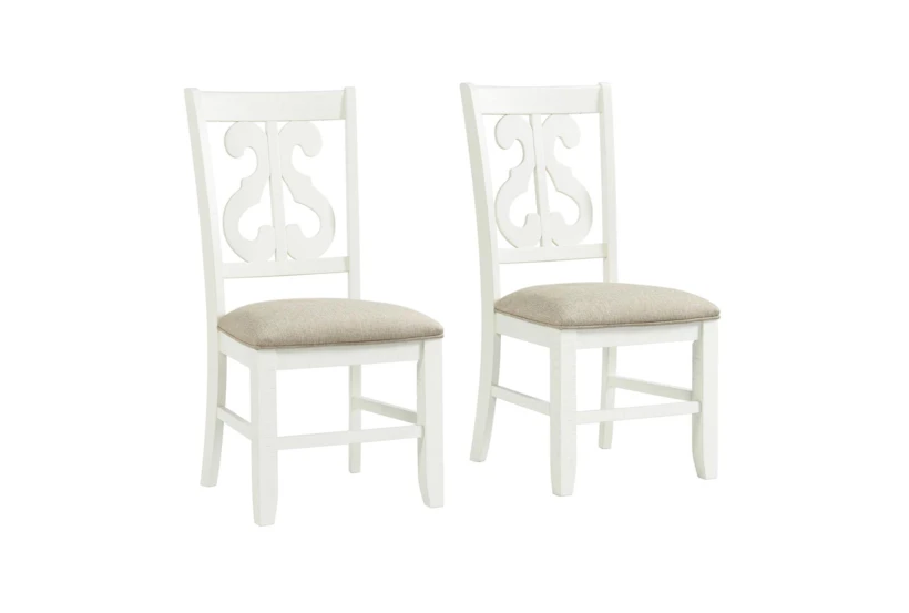 Mumford White Swirl Back Dining Side Chair Set Of 2 - 360
