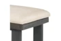 Dustin Grey 40" Upholstered Dining Backless Bench - Detail