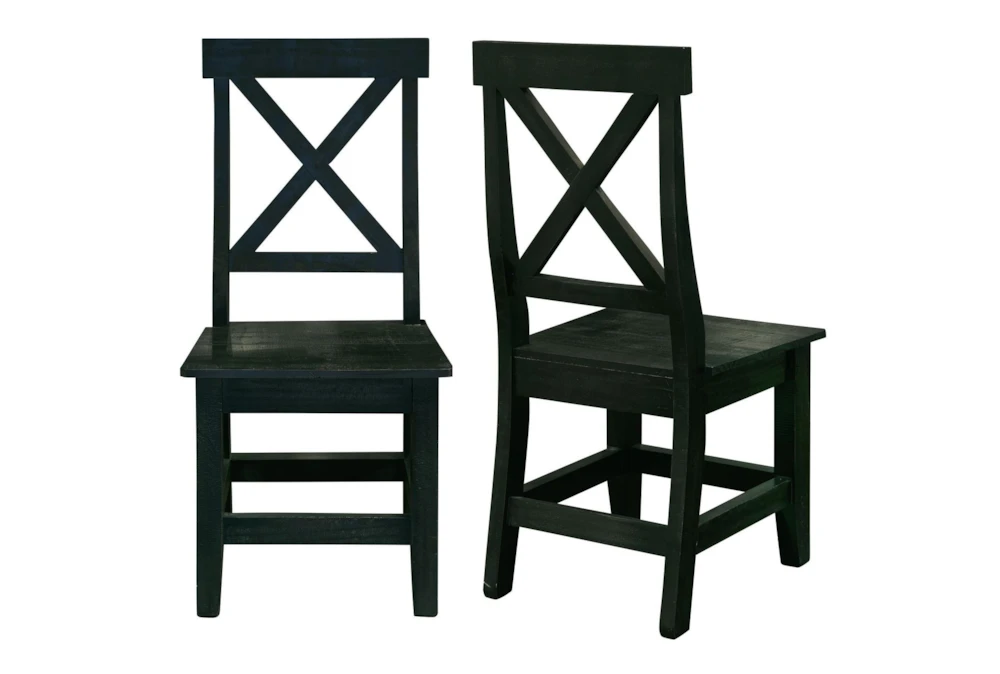 Braxton Black X-Back Dining Side Chair Set Of 2 