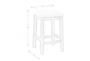 Dre Brown Kitchen Bar With Backless Stool + USB Set For 3 - Detail