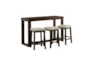 Dre Brown Kitchen Bar With Backless Stool + USB Set For 3 - Signature