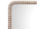 26X38" White Wash Bead Style Rounded Rectangle Wood Wall Mirror - Detail